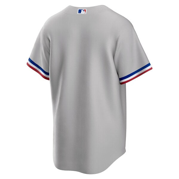 Texas Rangers Nike Road Replica Team Jersey - Gray/White/Royal - Image 4