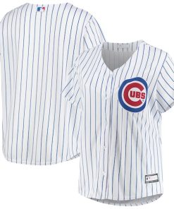 Chicago Cubs Women's Plus Size Sanitized Replica Team Jersey - White