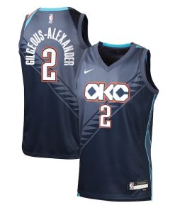 Shai Gilgeous-Alexander Oklahoma City Thunder Nike Youth 2025/26 City Edition Swingman Jersey - Navy