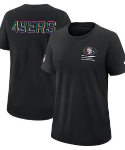 San Francisco 49ers Nike Women's 2025 NFL Crucial Catch Tri-Blend Dri-FIT T-Shirt - Black