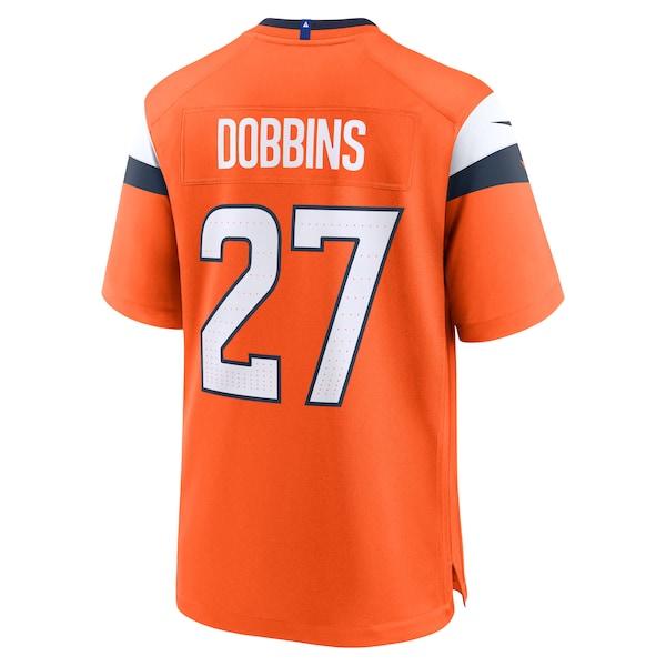 J.K. Dobbins Denver Broncos Nike Team Game Jersey - Orange - Image 3