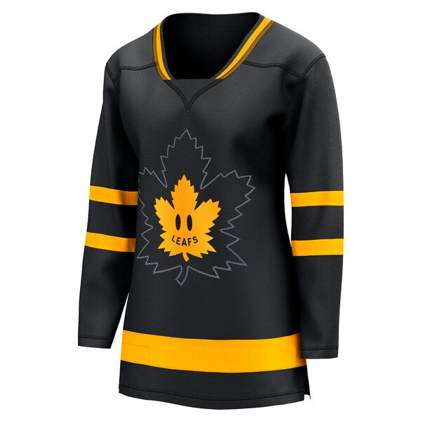 Mitchell Marner Toronto Maple Leafs Women's Alternate Premier Breakaway Reversible Player Jersey - Black/Blue - Image 6