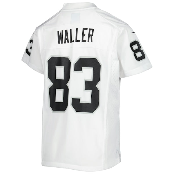 Darren Waller Las Vegas Raiders Nike Youth Game Jersey - White/Black - Image 4