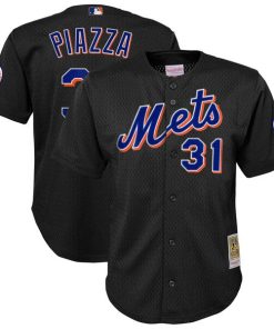 Mike Piazza New York Mets  Toddler Cooperstown Collection?Mesh Batting Practice Jersey - Black