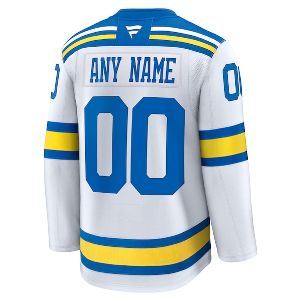 St. Louis Blues Away Premium Custom Jersey - White/Blue - Image 4