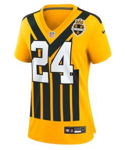 Alternative view of Joey Porter Jr. Pittsburgh Steelers Nike Women's Alternate 1933 Throwback Game Jersey - Gold