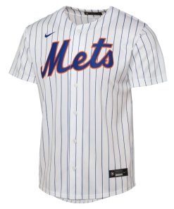 Alternative view of Francisco Lindor New York Mets Nike Youth Home Replica Player Jersey - White
