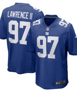 Alternative view of Dexter Lawrence II New York Giants Nike Team Game Player Jersey - Royal/White