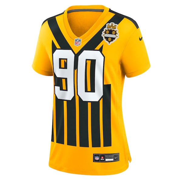 T.J. Watt Pittsburgh Steelers Nike Women's Alternate 1933 Throwback Game Jersey - Gold/Black - Image 3