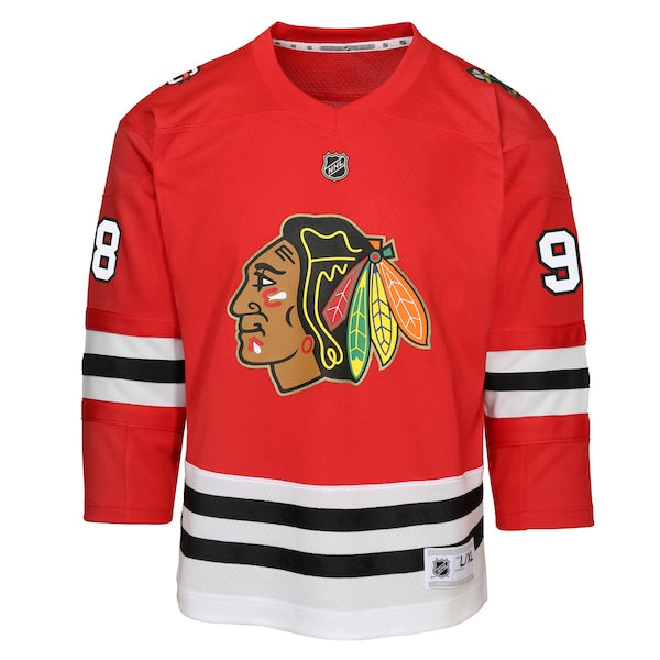 Connor Bedard Chicago Blackhawks Anniversary Centennial Replica Player Jersey Youth Anniversary Centennial Replica Player Jersey - Red - Image 2