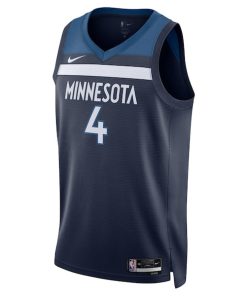 Alternative view of Rob Dillingham Minnesota Timberwolves Nike Unisex Swingman Jersey - Icon Edition - Navy