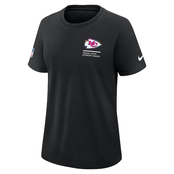 Kansas City Chiefs Nike Women's 2025 NFL Crucial Catch Tri-Blend Dri-FIT T-Shirt - Black - Image 2