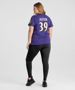 Alternative view of Eddie Jackson Baltimore Ravens Nike Women's  Game Jersey -  Purple