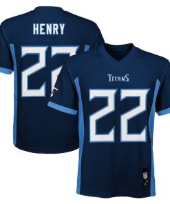 Derrick Henry Tennessee Titans Youth Replica Player Jersey - Navy