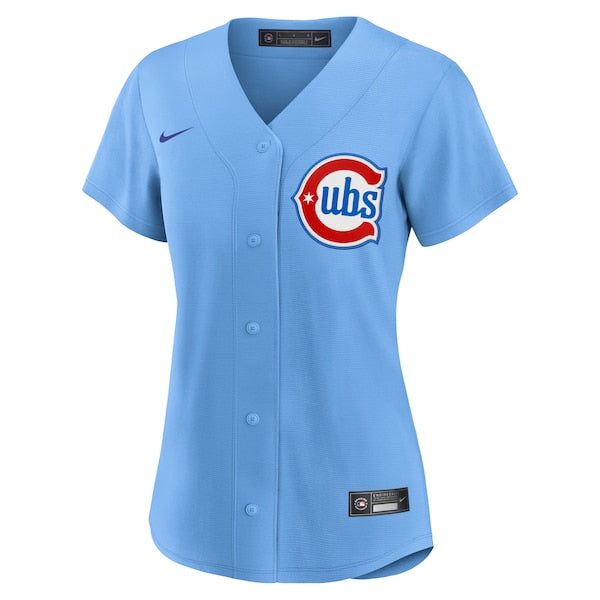 Chicago Cubs Nike Women's Alternate 2 Replica Jersey - Light Blue - Image 2