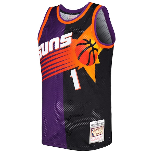 Penny Hardaway Phoenix Suns Hardwood Classics 1999/00 Split Swingman Jersey - Purple/Black - Image 2