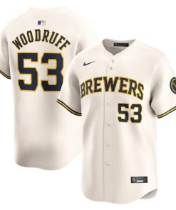 Brandon Woodruff Milwaukee Brewers Nike Home Limited Player Jersey - Cream