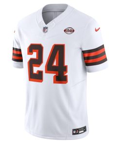 Alternative view of Nick Chubb Cleveland Browns Nike Vapor F.U.S.E. Limited Jersey - White