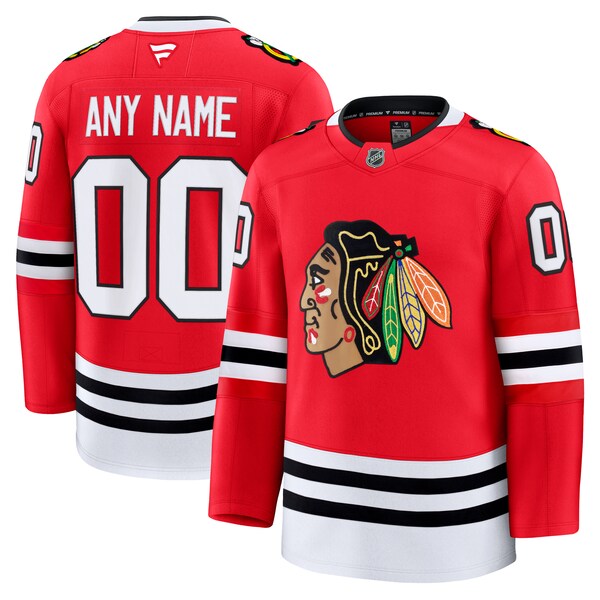 Chicago Blackhawks Home Premium Custom Jersey - Red/White - Image 10