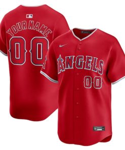 Los Angeles Angels Nike  Alternate Limited Custom Jersey?¨C Red
