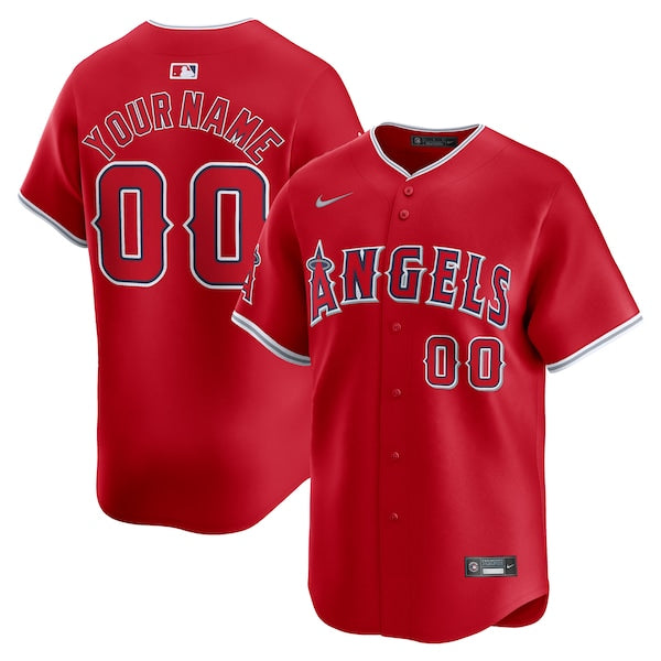 Los Angeles Angels Nike Alternate Limited Custom Jersey?ยจC Red