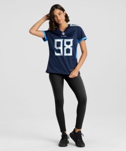 Jeffery Simmons Tennessee Titans Nike Women's  Game Jersey -  Navy
