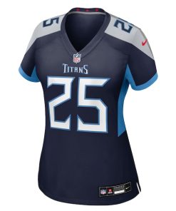 Alternative view of Xavier Woods Tennessee Titans Nike Women's Team Game Jersey -  Navy