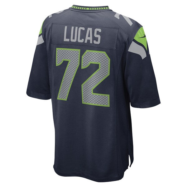 Abraham Lucas Seattle Seahawks Nike Game Player Jersey - College Navy - Image 3