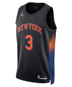 Alternative view of Josh Hart New York Knicks Jordan Brand Unisex  Swingman Jersey - Statement Edition - Black