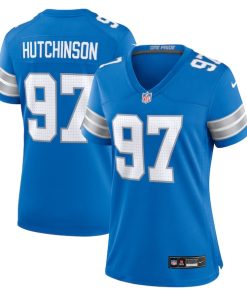 Aidan Hutchinson Detroit Lions Nike Women's Game Jersey - Blue/Black/White