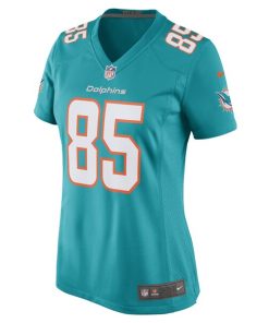 Alternative view of River Cracraft Miami Dolphins Nike Women's Game Player Jersey - Aqua