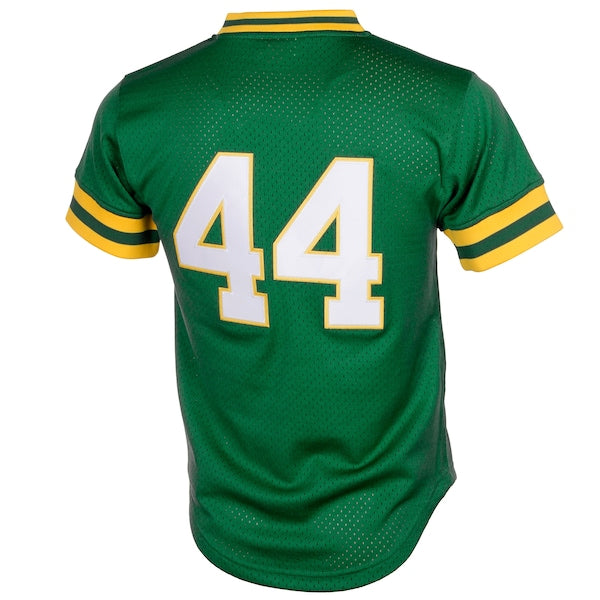 Reggie Jackson Oakland Athletics Cooperstown Mesh Batting Practice Jersey - Green - Image 2