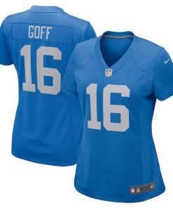 Jared Goff Detroit Lions Nike Women's Game Player Jersey - Blue