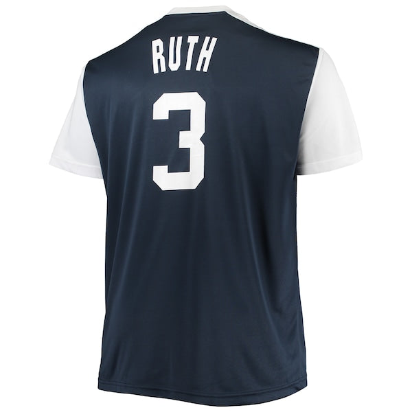 Babe Ruth New York Yankees Cooperstown Collection Replica Player Jersey - Navy/White - Image 3