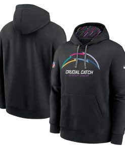 Los Angeles Chargers Nike 2024 NFL Crucial Catch Club Pullover Hoodie - Black