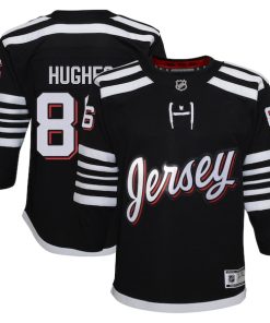 Jack Hughes New Jersey Devils Youth Alternate Premier?Player Jersey - Black