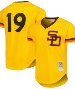 Tony Gwynn San Diego Padres 1982 Authentic Cooperstown Collection Mesh Batting Practice Jersey - Gold