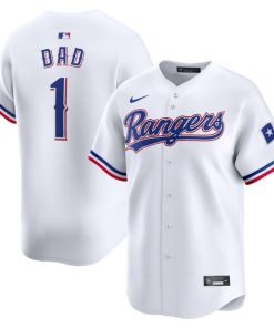 Texas Rangers Nike #1 Dad Home Limited Jersey - White