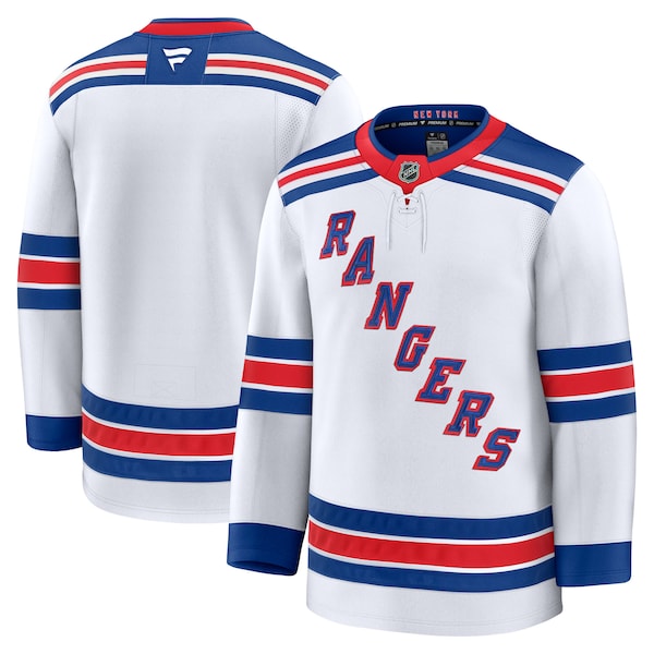 New York Rangers Away Premium Jersey - White/Navy/Blue