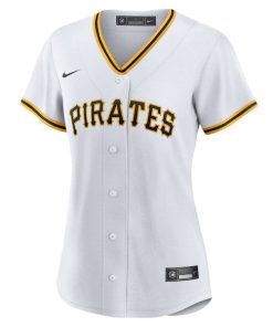 Alternative view of Pittsburgh Pirates Nike Women's #1 Bride Home Replica Jersey - White