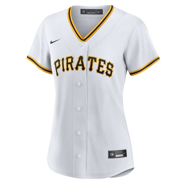 Pittsburgh Pirates Nike Women's #1 Bride Home Replica Jersey - White - Image 2