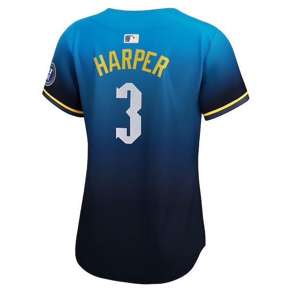 Bryce Harper Philadelphia Phillies Nike Women's 2024 City Connect Limited Player Jersey - Blue - Image 3