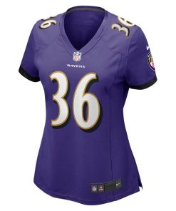 Alternative view of Owen Wright Baltimore Ravens Nike Women's  Game Jersey -  Purple