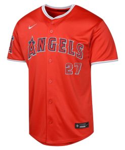 Alternative view of Mike Trout Los Angeles Angels Nike Youth Alternate Limited Player Jersey - Red