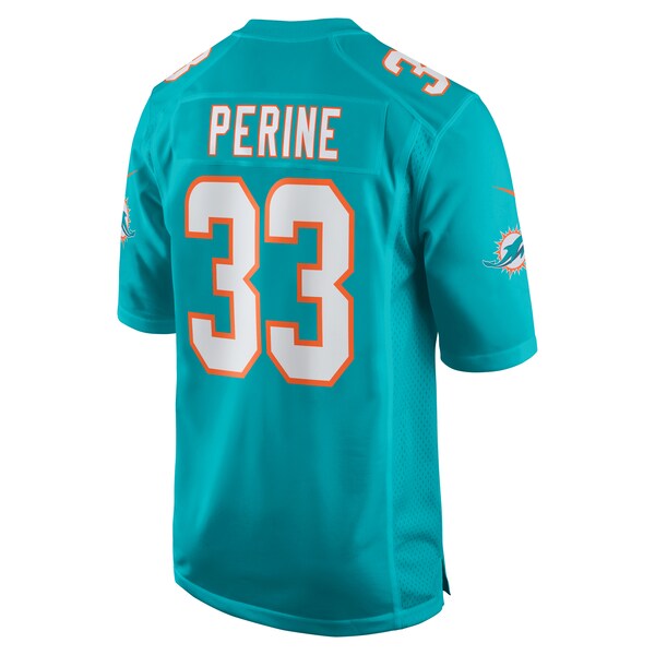 Lamical Perine Miami Dolphins Nike Home Game Player Jersey - Aqua - Image 3