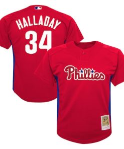 Roy Halladay Philadelphia Phillies  Preschool Cooperstown Collection?Mesh Batting Practice Jersey - Red
