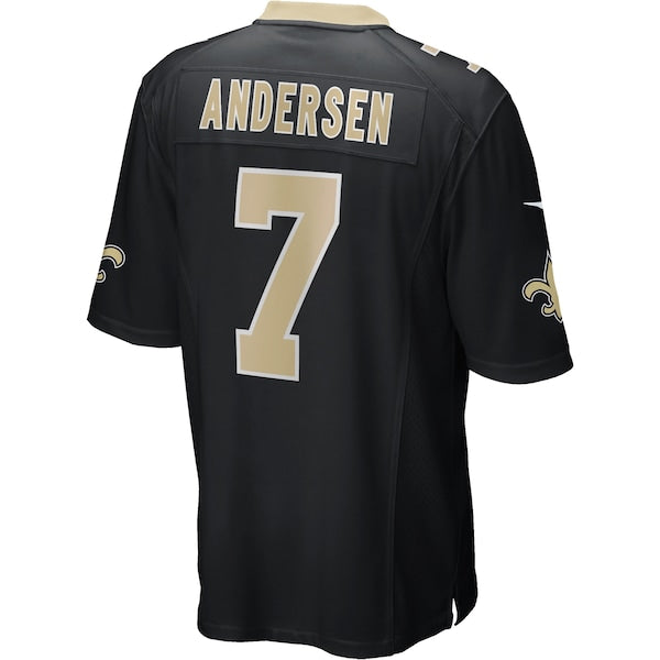 Morten Andersen New Orleans Saints Nike Game Retired Player Jersey - Black - Image 3