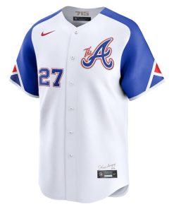 Alternative view of Austin Riley Atlanta Braves Nike City Connect Limited Player Jersey - White