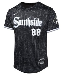 Alternative view of Luis Robert Jr. Chicago White Sox Nike Youth City Connect Limited Player Jersey - Black