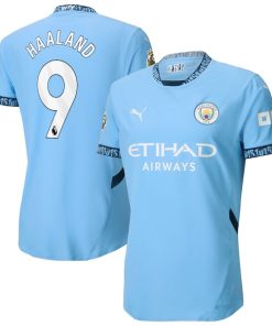 Erling Haaland Manchester City Puma 2024/25 Home Authentic Player Jersey - Light Blue